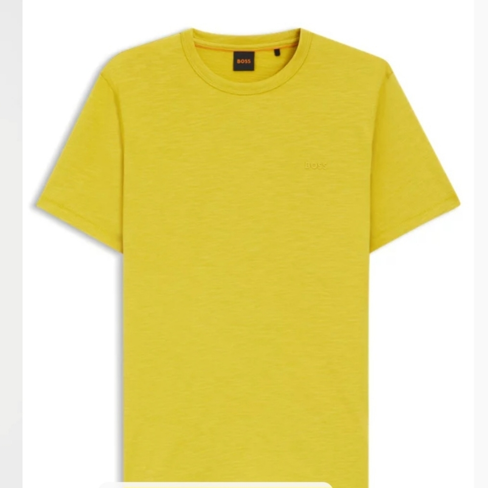 BOSS Men's Bright Yellow Short Sleeve Tee